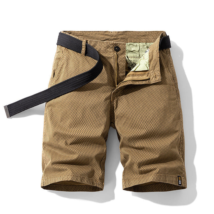 Men's Checkered Belt Short