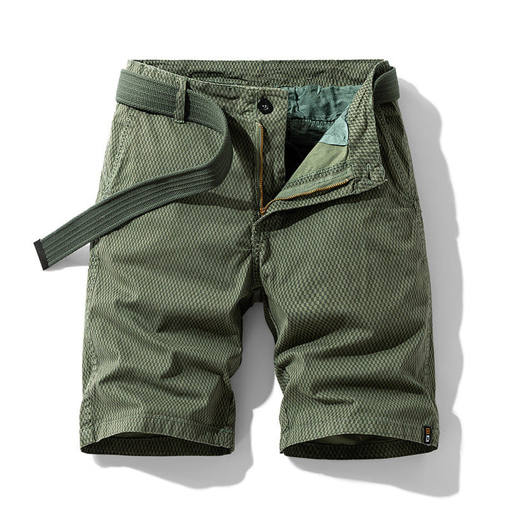Men's Checkered Belt Short