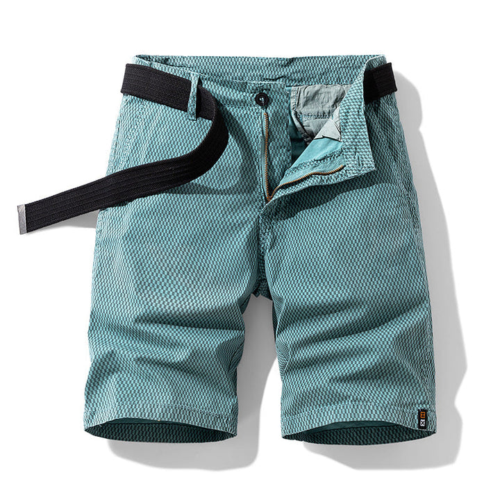 Men's Checkered Belt Short