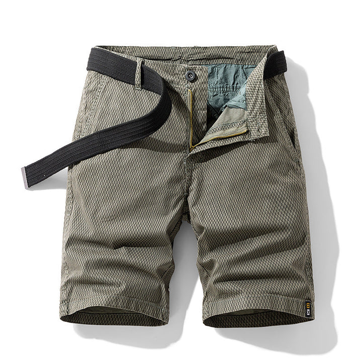 Men's Checkered Belt Short