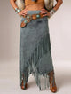 Sheeva | A-Line Maxi Fringe Skirt Skirts