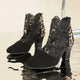 Heloise | Women's Lace Mesh High Heel Boots