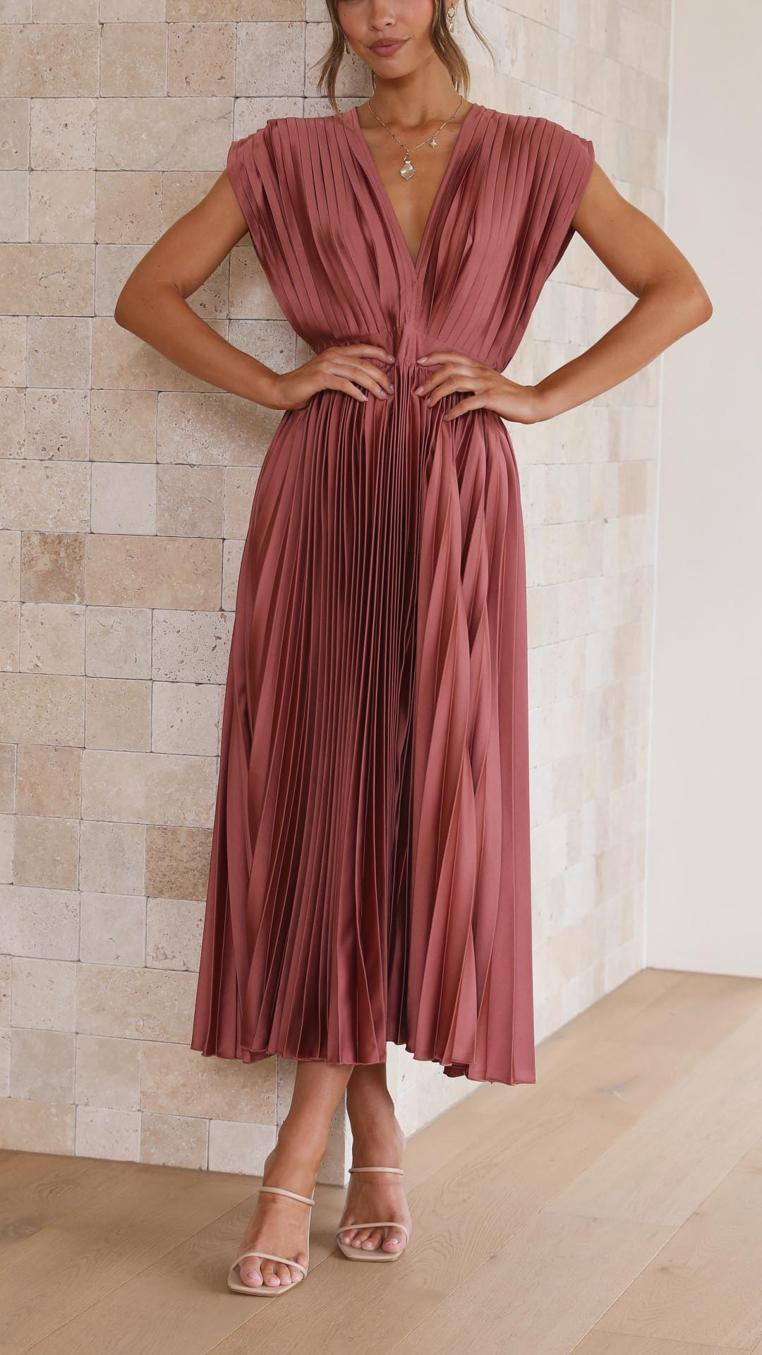 Maria | Maria Pleated Maxi Dress
