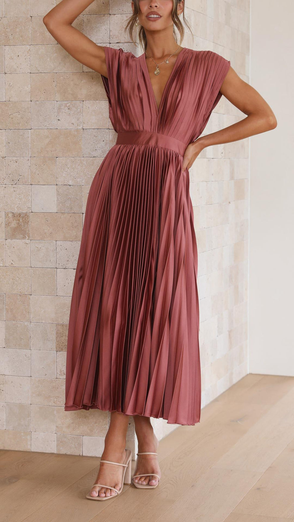 Maria | Maria Pleated Maxi Dress