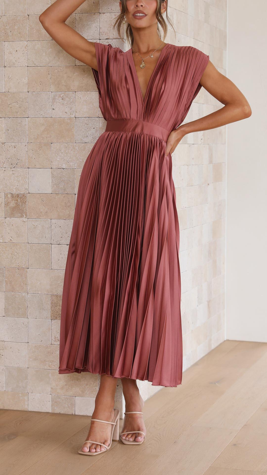 Maria | Maria Pleated Maxi Dress