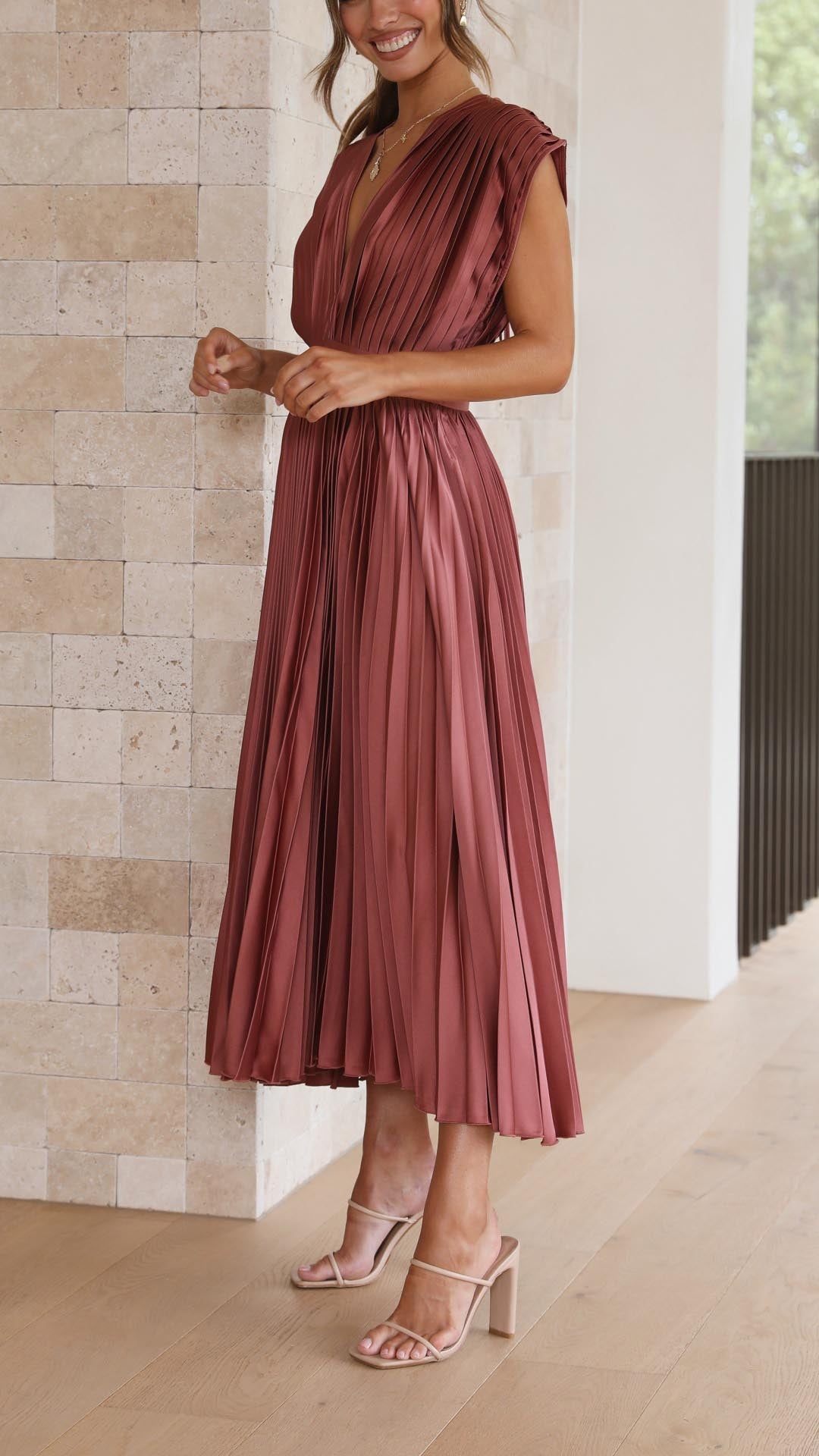 Maria | Maria Pleated Maxi Dress