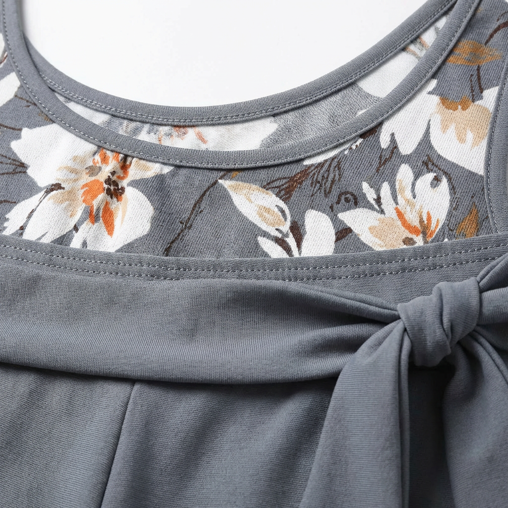 Women's Floral Loose-Top Tankini Set with Shorts