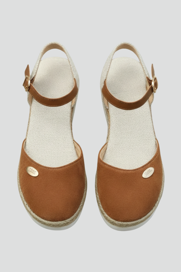 Women's Closed-Toe Espadrille Sandals with Heel Strap