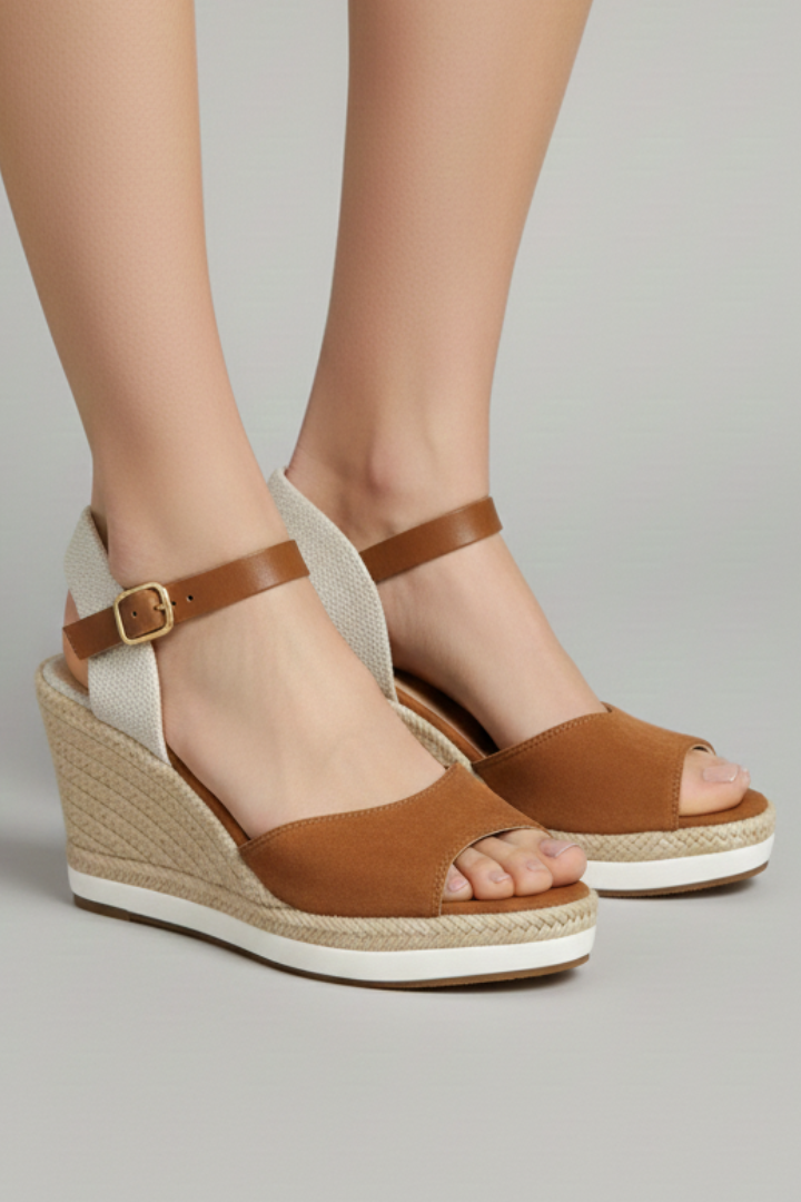 Women's Closed-Toe Espadrille Sandals with Heel Strap