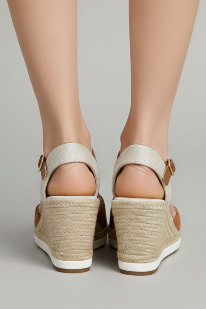 Women's Closed-Toe Espadrille Sandals with Heel Strap