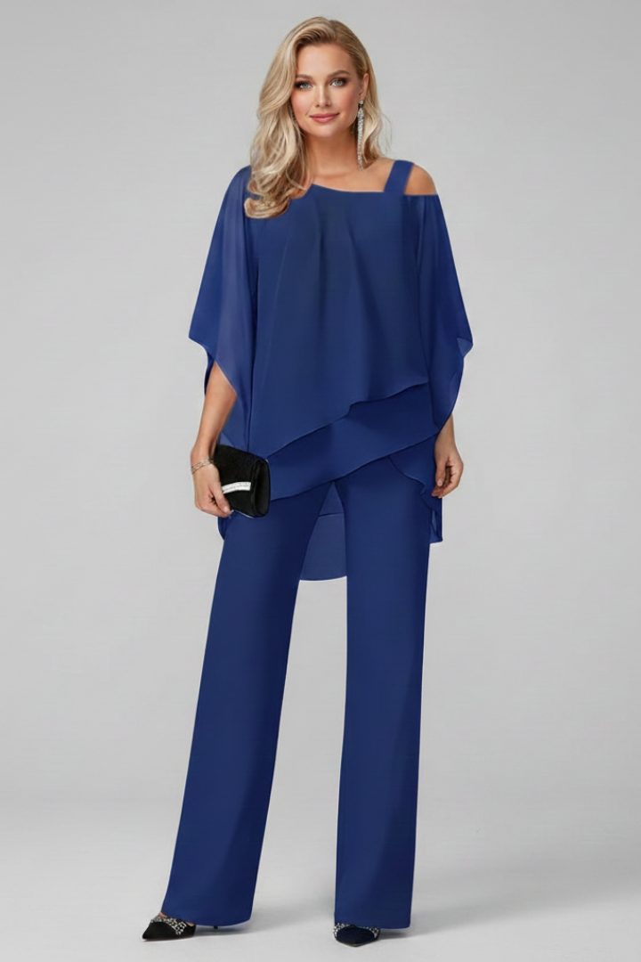Women's Off-Shoulder Jumpsuit with Elastic Waist