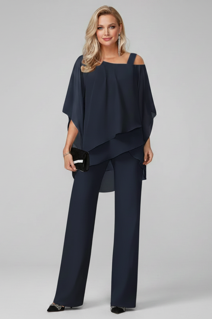 Women's Off-Shoulder Jumpsuit with Elastic Waist