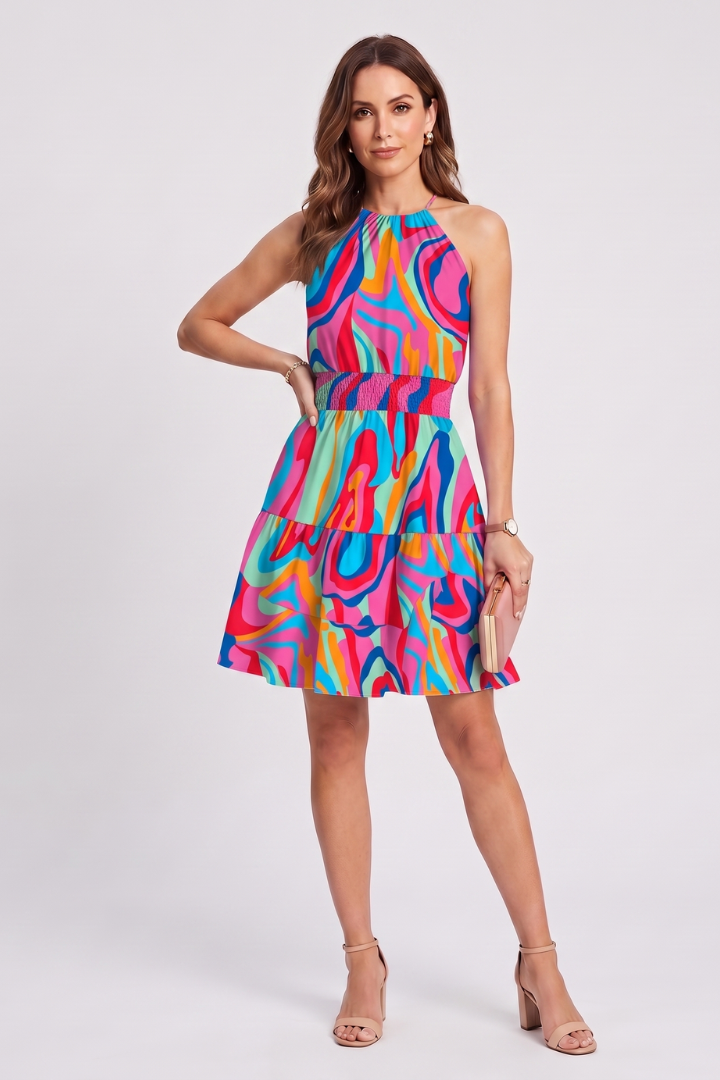 Women's Short Romper with Wrap Neckline for Summer