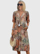 Women's Elegant Floral Midi Dress