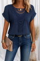 Rosa | Women's Round Neck Lace Top