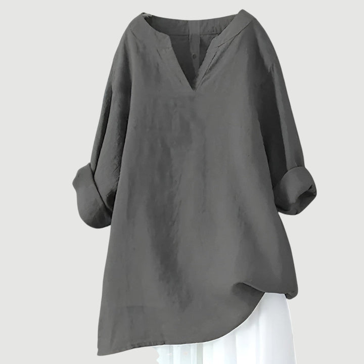 Women's Airy Lightweight Loose Long-Sleeve Blouse