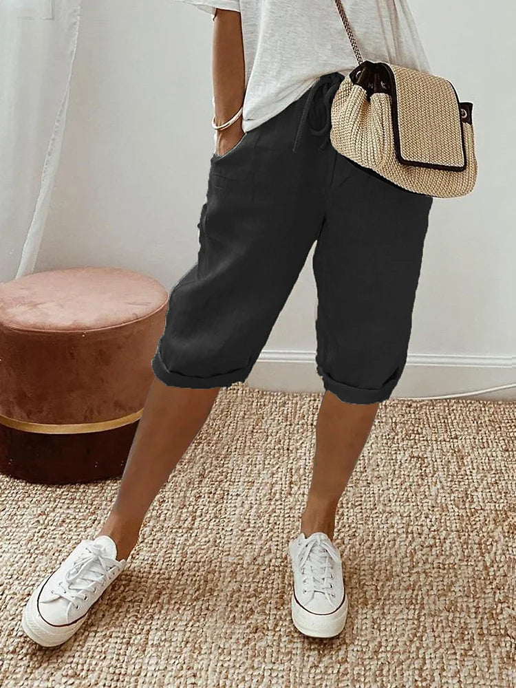 Women's BREATHABLE COTTON-LINEN COMFORT SHORTS