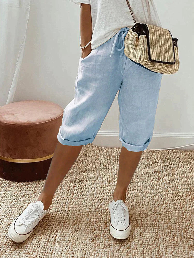 Women's BREATHABLE COTTON-LINEN COMFORT SHORTS