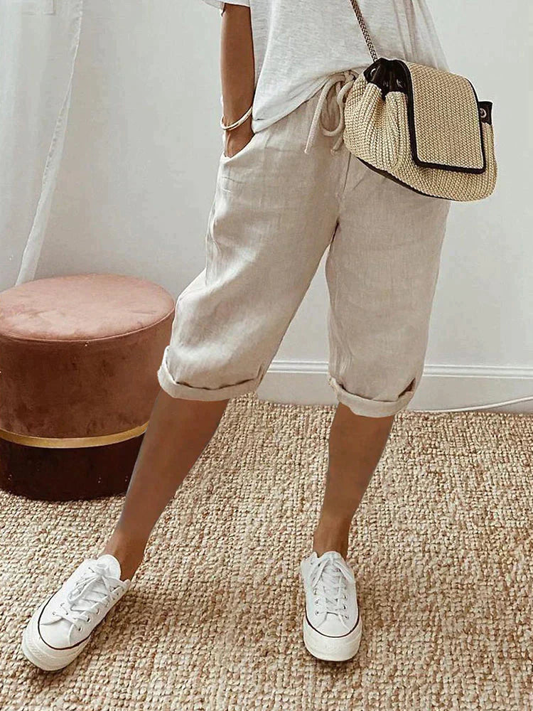 Women's BREATHABLE COTTON-LINEN COMFORT SHORTS