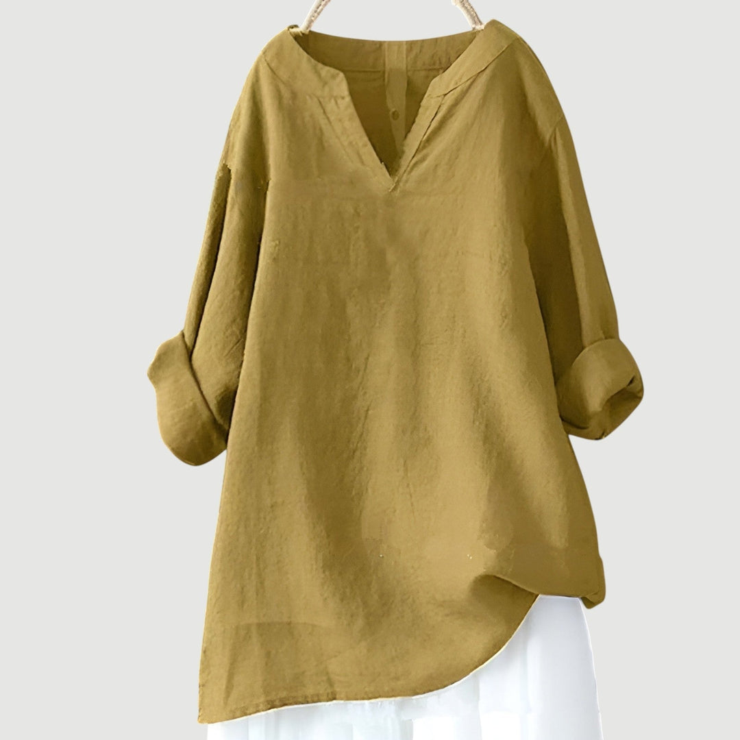 Women's Airy Lightweight Loose Long-Sleeve Blouse