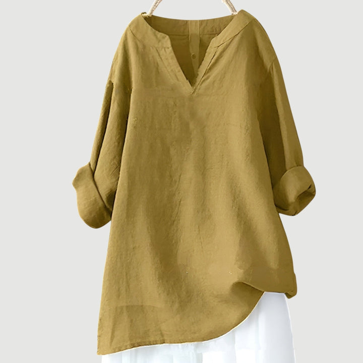 Women's Airy Lightweight Loose Long-Sleeve Blouse