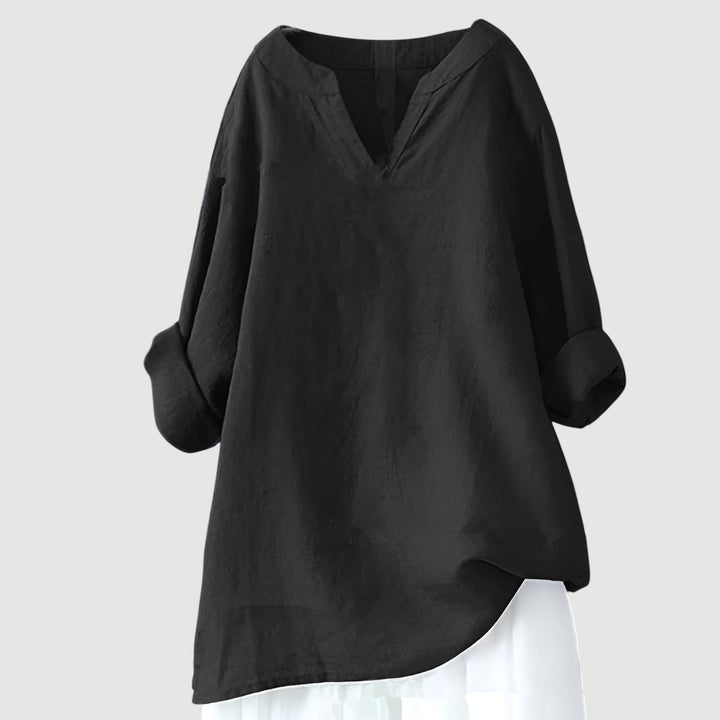 Women's Airy Lightweight Loose Long-Sleeve Blouse