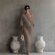 Women's Maxi Dress Off Shoulder Lantern Sleeve Linen Blend Loose