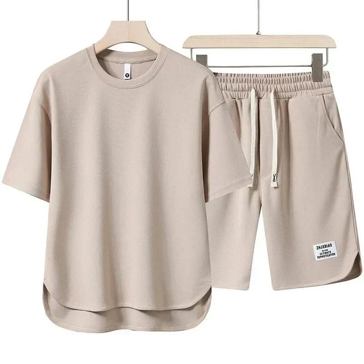 Men's RELAXED T-SHIRT AND DRAWSTRING SHORTS SET