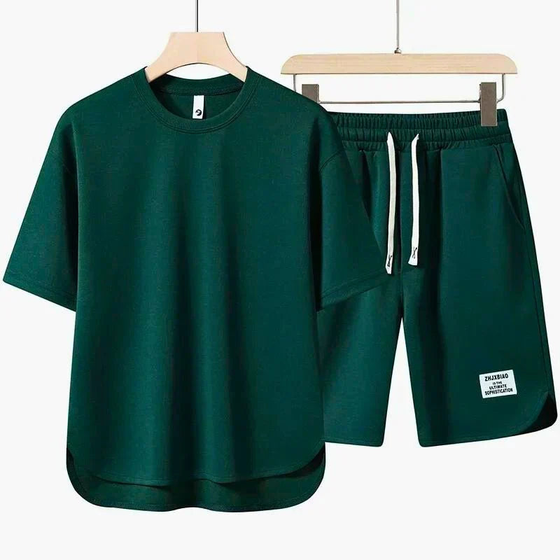 Men's RELAXED T-SHIRT AND DRAWSTRING SHORTS SET