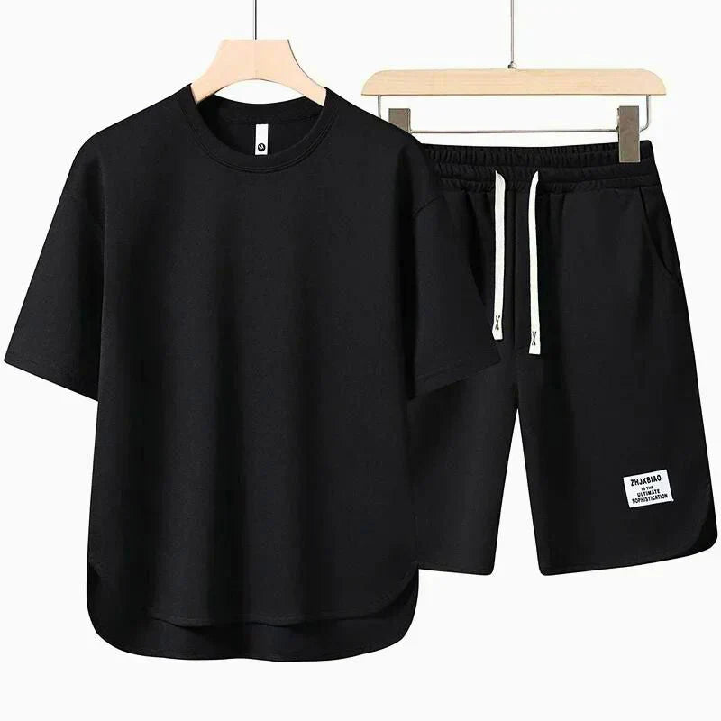 Men's RELAXED T-SHIRT AND DRAWSTRING SHORTS SET