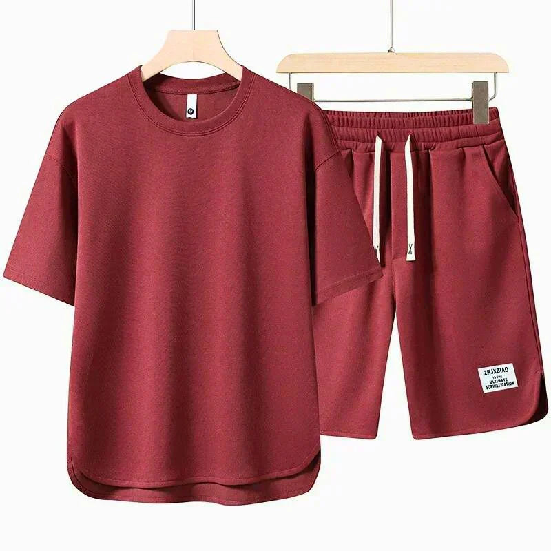 Men's RELAXED T-SHIRT AND DRAWSTRING SHORTS SET