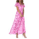 Women's Floral Long-Sleeve Maxi Dress