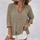 Marcia | Relaxed V-Neck Button-Up Blouse