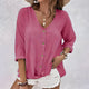 Marcia | Relaxed V-Neck Button-Up Blouse