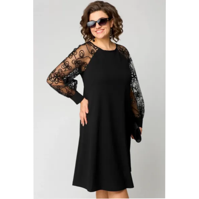 Loretta | Women's Lace Dress with Long Sleeves