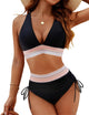 Women's Two Piece Bikini Set Deep V-Neck High Waisted Tummy Control