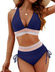 Women's Two Piece Bikini Set Deep V-Neck High Waisted Tummy Control