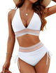 Women's Two Piece Bikini Set Deep V-Neck High Waisted Tummy Control