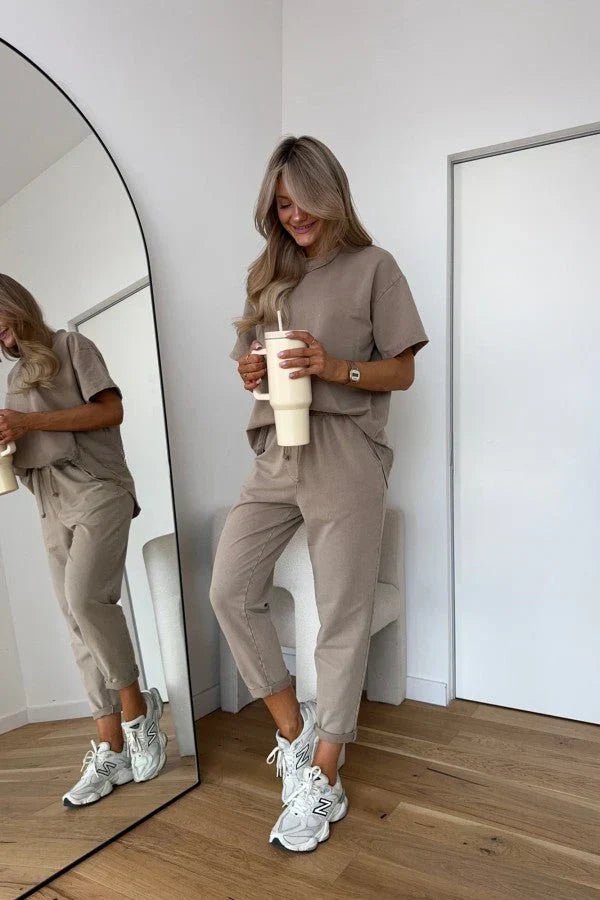 Women's Cotton Loose Tee and Shorts Set