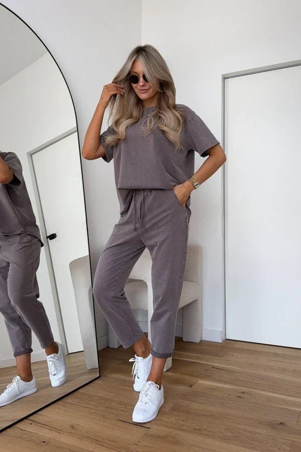 Women's Cotton Loose Tee and Shorts Set