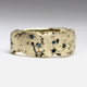 Ferora | Vintage Hammered Gold Ring with Blue Crystal