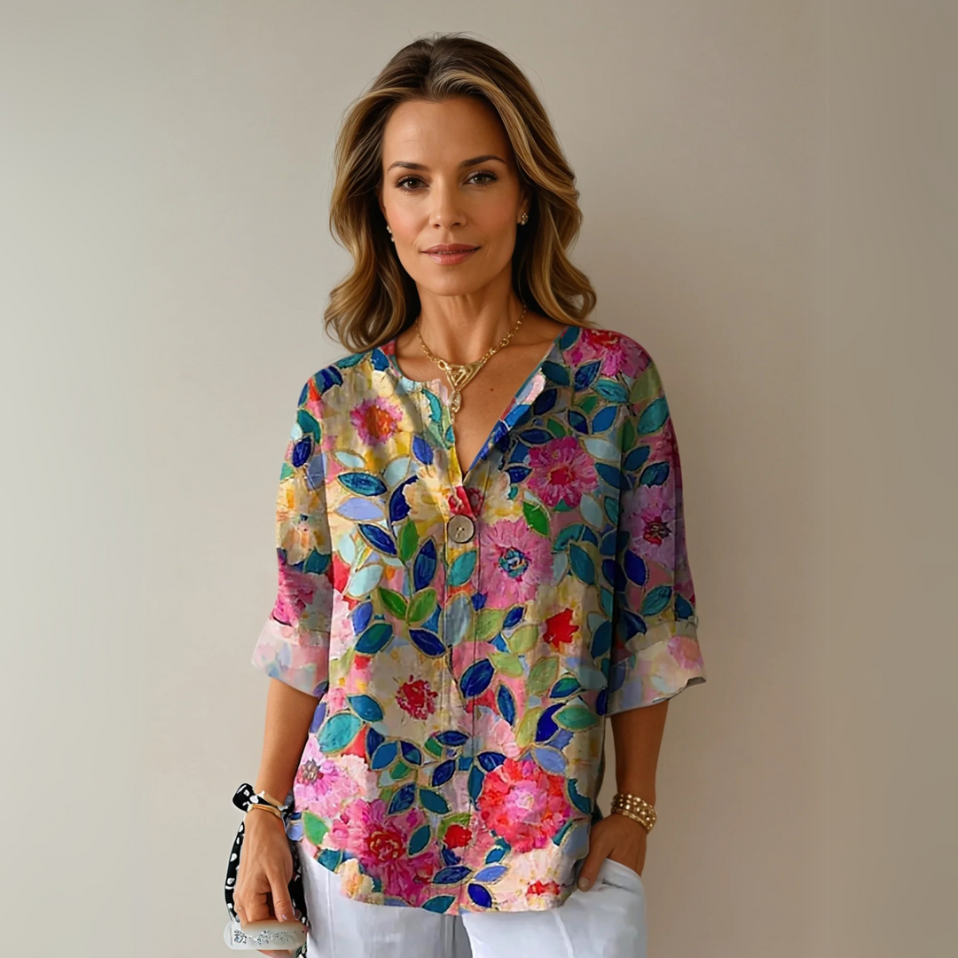 Arlene | Women's Floral Print Blouse Fb0834