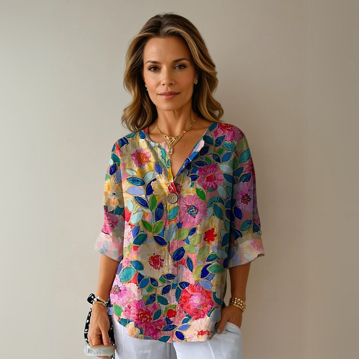 Arlene | Women's Floral Print Blouse Fb0834