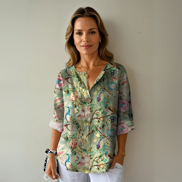 Arlene | Women's Floral Print Blouse Fb0834