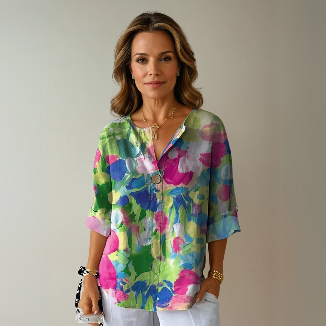 Arlene | Women's Floral Print Blouse Fb0834