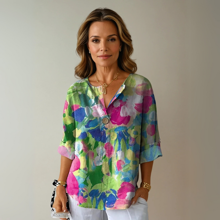 Arlene | Women's Floral Print Blouse Fb0834