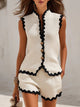 Women's Sleeveless Linen Two-Piece Set