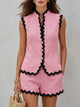 Women's Sleeveless Linen Two-Piece Set